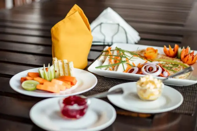 Fresh breakfast prepared for guests