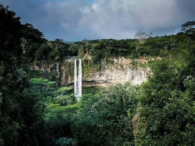 A waterfall in Sri Lanka's central highlands